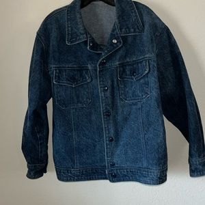 Vintage unbranded snap up heavy jean jacket